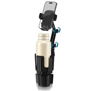 2-in-1 Cup Holder Phone Mount, Adjustable Phone Cup Holder for Car | Quick-Install, Anti-Slip, Fits Most Smartphones, Compatible with Big Bottles 2-in-1 Cup Holder Phone Mount, Adjustable Phone Cup Holder for Car | Quick-Install, Anti-Slip, Fits Most Smartphones, Compatible with Big Bottles