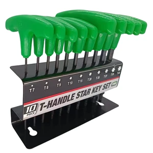 Professional T Handle Star Key Wrenches Set,T7-T40 Star Wrench with T-Handle,Multi-purpose Screwdriver Repair Tool for DIY, Auto Bike Repair Tool 10PCS Professional T Handle Star Key Wrenches Set,T7-T40 Star Wrench with T-Handle,Multi-purpose Screwdriver Repair Tool for DIY, Auto Bike Repair Tool 10PCS