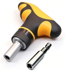 T Handle Ratchet Driver - 1/4" Reversible Ratcheting T-Handle Screwdriver with 72-Tooth Alloy Ratchet Extension Socket Drill Bit Holder,Portable Durable for Professional Home Use T Handle Ratchet Driver - 1/4" Reversible Ratcheting T-Handle Screwdriver with 72-Tooth Alloy Ratchet Extension Socket Drill Bit Holder,Portable Durable for Professional Home Use