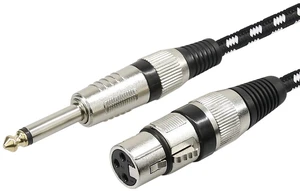 Microphone Cable XLR Female to 1/4" TS Cables,Furui Nylon Braided 6.35mm (1/4 Inch) TS to XLR Cable (XLR Female to TS Male Unbalanced Cable) Gold-Plated Connectors - 6 Feet (2m) Microphone Cable XLR Female to 1/4" TS Cables,Furui Nylon Braided 6.35mm (1/4 Inch) TS to XLR Cable (XLR Female to TS Male Unbalanced Cable) Gold-Plated Connectors - 6 Feet (2m)