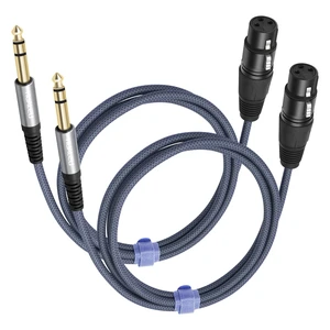 2 Pack 1/4 TRS Male to 3Pin XLR Female Microphone Cable,Balanced 6.35mm TRS to XLR Female Braid Quarter inch Cable for Mixer Microphone Active Speakers-3Feet 2 Pack 1/4 TRS Male to 3Pin XLR Female Microphone Cable,Balanced 6.35mm TRS to XLR Female Braid Quarter inch Cable for Mixer Microphone Active Speakers-3Feet
