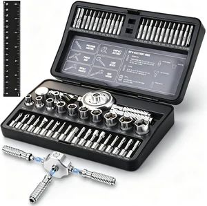 T Handle Ratchet Screwdriver Set, 62 in 1 Magnetic Screwdriver Set with 10 Sockets & Storage Case, 75-Tooth Ratcheting Screwdriver with Torx Star Bits for Furniture, Bicycle, Auto, DIY & Gift for Men T Handle Ratchet Screwdriver Set, 62 in 1 Magnetic Screwdriver Set with 10 Sockets & Storage Case, 75-Tooth Ratcheting Screwdriver with Torx Star Bits for Furniture, Bicycle, Auto, DIY & Gift for Men
