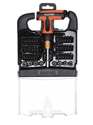 46 Piece Ratchet Screwdriver Set - Pro T Type Ratchet Screwdriver with Quick Release - Magnetic Tips includes Phillips, Slotted, Hex,Torx,Pozi,Square - 4-10mm Socket Set - Ergo Handle 46 Piece Ratchet Screwdriver Set - Pro T Type Ratchet Screwdriver with Quick Release - Magnetic Tips includes Phillips, Slotted, Hex,Torx,Pozi,Square - 4-10mm Socket Set - Ergo Handle