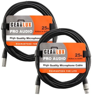 XLR Microphone Cable, Fully Balanced, Male to Female, 25 Feet - 2 Pack XLR Microphone Cable, Fully Balanced, Male to Female, 25 Feet - 2 Pack
