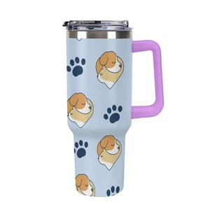 HERCHA Cute Sleeping Dog Print Insulated Tumbler with Handle, Lid and Staw LeakProof Vacuum 40oz Stainless Steel Coffee Travel Mug LargeCapacity Reusable Water Cup for Women Men Birthday Gifts HERCHA Cute Sleeping Dog Print Insulated Tumbler with Handle, Lid and Staw LeakProof Vacuum 40oz Stainless Steel Coffee Travel Mug LargeCapacity Reusable Water Cup for Women Men Birthday Gifts