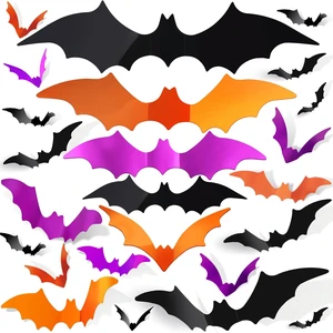 FANDAMEI 140PCS Halloween Bats Wall Decor, Bats Decoration, 5 Sizes 3 Colors Bat Decor Party, 3D Bat Wall Decor for Halloween Indoor Outdoor. Sticky Bats Home, Bat Stickers for Window(140PCS) FANDAMEI 140PCS Halloween Bats Wall Decor, Bats Decoration, 5 Sizes 3 Colors Bat Decor Party, 3D Bat Wall Decor for Halloween Indoor Outdoor. Sticky Bats Home, Bat Stickers for Window(140PCS)