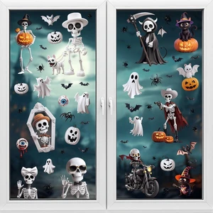 90 Pcs Halloween Window Clings,9 Sheets Halloween Window Decorative Stickers for Decorations Holiday Outside Decorations(8x12inch) 90 Pcs Halloween Window Clings,9 Sheets Halloween Window Decorative Stickers for Decorations Holiday Outside Decorations(8x12inch)