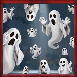 2Sheets Halloween Window Clings, Halloween Window Decorative Stickers for Decorations Holiday Outside Decorations 2Sheets Halloween Window Clings, Halloween Window Decorative Stickers for Decorations Holiday Outside Decorations