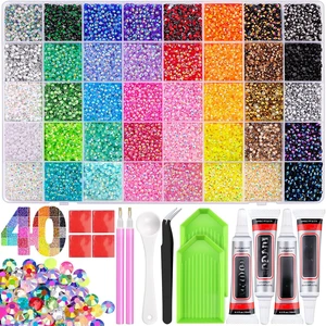Bedazzling Kit 50000Pcs 3mm Jelly Rhinestones - Diamond Art | 40 Colors Flatback Bedazzler Gems, 3Pcs Jewelry Glue, Bedazzle Tools for Books Nail Art, Birthday Gifts for Women Bedazzling Kit 50000Pcs 3mm Jelly Rhinestones - Diamond Art | 40 Colors Flatback Bedazzler Gems, 3Pcs Jewelry Glue, Bedazzle Tools for Books Nail Art, Birthday Gifts for Women