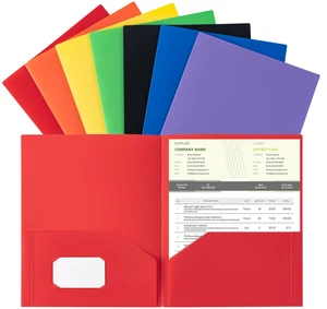 Plastic Folders with Pockets (7 Pack, Assorted Colors) | Durable Heavy Duty File Folders with Business Card Slot, 2-Pocket Folder for Schoolwork & Office,Letter Size Plastic Folders with Pockets (7 Pack, Assorted Colors) | Durable Heavy Duty File Folders with Business Card Slot, 2-Pocket Folder for Schoolwork & Office,Letter Size