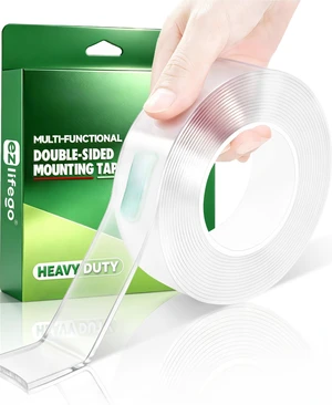 Heavy Duty Invisible Bond Nano Double Sided Mounting Tape, 9.85FT | Nano-Tech, Holds up to 72 lbs, All-Purpose, Instant Hold, Industrial-Strength Adhesive, Indoor & Outdoor Decor,Back to School Heavy Duty Invisible Bond Nano Double Sided Mounting Tape, 9.85FT | Nano-Tech, Holds up to 72 lbs, All-Purpose, Instant Hold, Industrial-Strength Adhesive, Indoor & Outdoor Decor,Back to School