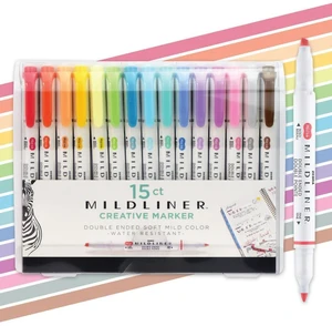 No Bleed Highlighter, Assorted Colors, Dual Tip, 15-Pk | Broad and Fine Point Tip Marker Set, Ideal for Bible Highlighting, Journaling, School, Teacher & Office Supplies No Bleed Highlighter, Assorted Colors, Dual Tip, 15-Pk | Broad and Fine Point Tip Marker Set, Ideal for Bible Highlighting, Journaling, School, Teacher & Office Supplies
