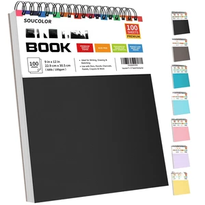 Sketch Book 9" x 12", 100 Sheets Kids Art Sketchbook Drawing Pad | 68lb Acid-Free, Fine-Texture Paper, Top Spiral for Lay-Flat, Gift for Teens Girls Boys Beginners Adults, School Art Supplies Sketch Book 9" x 12", 100 Sheets Kids Art Sketchbook Drawing Pad | 68lb Acid-Free, Fine-Texture Paper, Top Spiral for Lay-Flat, Gift for Teens Girls Boys Beginners Adults, School Art Supplies