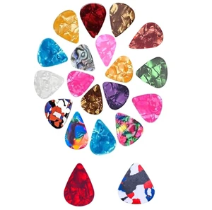 20 Pack Colorful Celluloid Guitar Picks Set, 4 Gauges 0.46mm 0.71mm 0.81mm 0.96mm Durable Guitar Plectrums, Ideal for Acoustic, Electric, Bass Guitars & Ukuleles Beginner Players 20 Pack Colorful Celluloid Guitar Picks Set, 4 Gauges 0.46mm 0.71mm 0.81mm 0.96mm Durable Guitar Plectrums, Ideal for Acoustic, Electric, Bass Guitars & Ukuleles Beginner Players