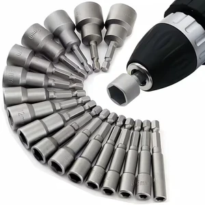 14 Piece Magnetic Nut Driver Set, 1/4 Hex Shank Impact Socket Drill Bit Set | Heavy Duty Alloy Steel Nut Driver Bits, Universal Drill Attachments for Impact Driver Electric Drill Metric SAE Size 14 Piece Magnetic Nut Driver Set, 1/4 Hex Shank Impact Socket Drill Bit Set | Heavy Duty Alloy Steel Nut Driver Bits, Universal Drill Attachments for Impact Driver Electric Drill Metric SAE Size
