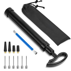 10.6 Inch Ball Pump, Lightweight Portable Hand Air Pump | Ball Pump for Football, Basketball, Volleyball, Balloon, Quick Inflation Come with Extension Hose, Ball Needles, Nozzl 10.6 Inch Ball Pump, Lightweight Portable Hand Air Pump | Ball Pump for Football, Basketball, Volleyball, Balloon, Quick Inflation Come with Extension Hose, Ball Needles, Nozzl