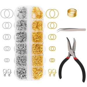 1200 Pcs Jump Rings, Jewelry Making Kit, Silver and Gold | Keychain Making Kit with Open/Close Tools, Pliers, Tweezers, Lobster Clasps, DIY Necklace Repair and Keychain Supplies 1200 Pcs Jump Rings, Jewelry Making Kit, Silver and Gold | Keychain Making Kit with Open/Close Tools, Pliers, Tweezers, Lobster Clasps, DIY Necklace Repair and Keychain Supplies