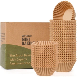 Parchment 400pcs Mini Cupcake Liners for Baking Small Muffin Liners | Unbleached, Non-Stick & Easy Release, Natural EU Parchment Paper Mini Baking Cups - Perfect for mini Muffins & Cupcakes Parchment 400pcs Mini Cupcake Liners for Baking Small Muffin Liners | Unbleached, Non-Stick & Easy Release, Natural EU Parchment Paper Mini Baking Cups - Perfect for mini Muffins & Cupcakes