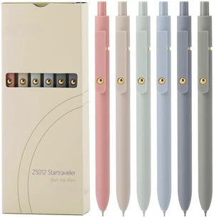 Gel Pens,6 Pcs 0.5mm Retractable Quick Dry Black Ink Pens | Fine Point Smooth Writing Pens for Nurses,Teachers,Cute Stationery Office&School Supplies,Gifts for Women Gel Pens,6 Pcs 0.5mm Retractable Quick Dry Black Ink Pens | Fine Point Smooth Writing Pens for Nurses,Teachers,Cute Stationery Office&School Supplies,Gifts for Women