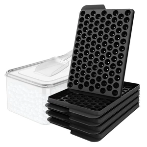 Mini Ice Cube Trays for Freezer with Lid, 0.55" Pebble Ice | 2 Trays-Green, with Ice Box & Scoop. for Iced Coffee, Bottles, Juice & Everyday Drinks, Easy Twist Release, Stackable Mini Ice Cube Trays for Freezer with Lid, 0.55" Pebble Ice | 2 Trays-Green, with Ice Box & Scoop. for Iced Coffee, Bottles, Juice & Everyday Drinks, Easy Twist Release, Stackable