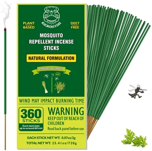 Mosquito Repellent Incense Sticks with Citronella Oil, 360 Count | Plant-Based Formula for Outdoor Patio, Backyard Gathering & Camping, Up to 1 Hour to Help Deter Flying Insects Mosquito Repellent Incense Sticks with Citronella Oil, 360 Count | Plant-Based Formula for Outdoor Patio, Backyard Gathering & Camping, Up to 1 Hour to Help Deter Flying Insects