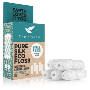 Pure Silk Eco Floss Refills | Pack of 5 x 33yd Silk Dental Floss Spools | Waxed with Candelilla Wax | Mint Pure Silk Eco Floss Refills | Pack of 5 x 33yd Silk Dental Floss Spools | Waxed with Candelilla Wax | Mint