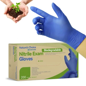 Biodegradable Nitrile Exam Gloves Eco Upgrade, 3.5 Mil, Powder-Free & Latex-Free, Textured Grip, Food Safe Disposable Gloves for High-Use Workplaces, 200 Count, Medium Biodegradable Nitrile Exam Gloves Eco Upgrade, 3.5 Mil, Powder-Free & Latex-Free, Textured Grip, Food Safe Disposable Gloves for High-Use Workplaces, 200 Count, Medium