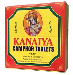 Camphor Tablets from India - 200 Grams - 64 Tablets (16 Blocks of 4) Brand Camphor Tablets from India - 200 Grams - 64 Tablets (16 Blocks of 4) Brand