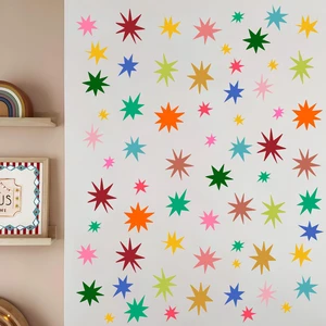 Wild Earth Colourful Stars Wall Stickers, Cosmic Carnival Wall Stickers, Removable Vinyl Sticker, Wallpaper Effect Wall Sticker Irregular Star Wall Sticker Decals Nursery Playroom Decor (68 PCS) Wild Earth Colourful Stars Wall Stickers, Cosmic Carnival Wall Stickers, Removable Vinyl Sticker, Wallpaper Effect Wall Sticker Irregular Star Wall Sticker Decals Nursery Playroom Decor (68 PCS)