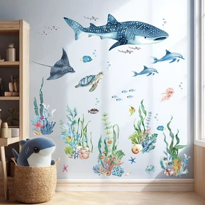 Ocean Animal Wall Decals,Large Sea Creature Wall Stickers,Under The Sea Fish Wall Art Decor for Kids Bathroom, Bedroom, Nursery, Living Room Ocean Animal Wall Decals,Large Sea Creature Wall Stickers,Under The Sea Fish Wall Art Decor for Kids Bathroom, Bedroom, Nursery, Living Room
