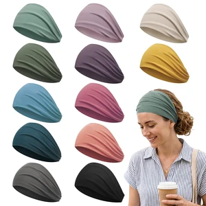 12 PCS Wide Headbands for Women, Nurse Headbands for Daily Work | Effortless hair control, busy ladies instant hair styling, all-day comfort, fabric headwear, 5.5" width, non slip 12 PCS Wide Headbands for Women, Nurse Headbands for Daily Work | Effortless hair control, busy ladies instant hair styling, all-day comfort, fabric headwear, 5.5" width, non slip