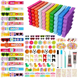 100 PCS Cheer Pin Making Kit for Cheerleaders, Spirit Clips with Letter Beads, Charms & Rhinestone Stickers, DIY Team Activity for Competitions, Camps & Parties 100 PCS Cheer Pin Making Kit for Cheerleaders, Spirit Clips with Letter Beads, Charms & Rhinestone Stickers, DIY Team Activity for Competitions, Camps & Parties