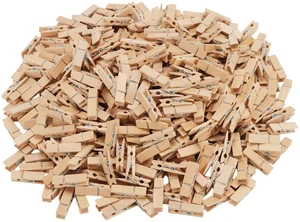 500 PCS Wooden Clothes Pins, 1.77 x 0.47 inch Mini Clothespins Wood Spring Clips, Clothes Pegs for Pictures, Crafts, Snacks 500 PCS Wooden Clothes Pins, 1.77 x 0.47 inch Mini Clothespins Wood Spring Clips, Clothes Pegs for Pictures, Crafts, Snacks