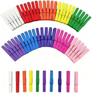 300PCS Colorful Wooden Clothespins, 2.9 Inch Clothing Clips, Large Wooden Clothes Pins, Decorative Pins, 10 Color, Strong Grip, Multipurpose Clips for Crafts Hanging Clothes Picture 300PCS Colorful Wooden Clothespins, 2.9 Inch Clothing Clips, Large Wooden Clothes Pins, Decorative Pins, 10 Color, Strong Grip, Multipurpose Clips for Crafts Hanging Clothes Picture