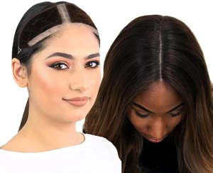 LaceTop Grip Comfort Band for Toppers Hair & Wiglets, NonSlip, Glueless Velvet Wig Band for Large Base Hairpieces, Adjustable Top Grip for Hair Topper & Wigs, Brown, Large LaceTop Grip Comfort Band for Toppers Hair & Wiglets, NonSlip, Glueless Velvet Wig Band for Large Base Hairpieces, Adjustable Top Grip for Hair Topper & Wigs, Brown, Large