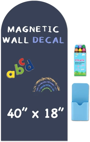 Arch Magnetic Wall Decal - 40" x 18" Matte Finish Chalkboard Sticker for Wall - Magnetic Board for Home(Navy Blue) Arch Magnetic Wall Decal - 40" x 18" Matte Finish Chalkboard Sticker for Wall - Magnetic Board for Home(Navy Blue)