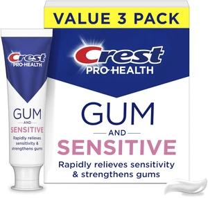 Sensitive and Gum Toothpaste 4.8 oz (3 Pack), Relieves Sensitivity, Strengthens Gums, Anticavity, Clinically Proven, Antibacterial Toothpaste Sensitive and Gum Toothpaste 4.8 oz (3 Pack), Relieves Sensitivity, Strengthens Gums, Anticavity, Clinically Proven, Antibacterial Toothpaste