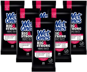 Big & Strong Antibacterial Hand Wipes, Fresh Scent, 28 ct (6 Pack) | Travel pack, Heavy duty wipes, For big messes, Hypoallergenic, Paraben free, No sticky residue Big & Strong Antibacterial Hand Wipes, Fresh Scent, 28 ct (6 Pack) | Travel pack, Heavy duty wipes, For big messes, Hypoallergenic, Paraben free, No sticky residue