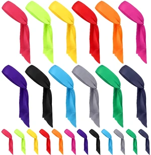 24 Pack Tie Headbands for Men Women, Sports Athletic Headbands Bulk Polyester Elastic Bandana Sweatbands for Tennis Karate Running Basketball Yoga Workout (12 Colors, 40 x 2.2) 24 Pack Tie Headbands for Men Women, Sports Athletic Headbands Bulk Polyester Elastic Bandana Sweatbands for Tennis Karate Running Basketball Yoga Workout (12 Colors, 40 x 2.2)