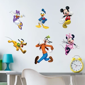 Disney Mickey & Friends Wall Decals - Set of 6 Removable Vinyl Stickers for Kids Bedroom Playroom Bathroom - Peel and Stick Room Décor Disney Mickey & Friends Wall Decals - Set of 6 Removable Vinyl Stickers for Kids Bedroom Playroom Bathroom - Peel and Stick Room Décor