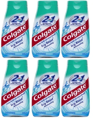 2 in 1 Toothpaste Mouthwash Whitening 4.6 Tubes, Icy Blast, 27.6 Oz, Pack of 6 2 in 1 Toothpaste Mouthwash Whitening 4.6 Tubes, Icy Blast, 27.6 Oz, Pack of 6