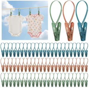 120 Pack Clothes Pins Clothes Peg Clip Pins with Plastic Rope for Clothesline, Mini ClothesPins with Hanging Rope, Multicolor Drying Clothing Clips Hooks for Hanging Socks Hats Pants Towel Photo 120 Pack Clothes Pins Clothes Peg Clip Pins with Plastic Rope for Clothesline, Mini ClothesPins with Hanging Rope, Multicolor Drying Clothing Clips Hooks for Hanging Socks Hats Pants Towel Photo