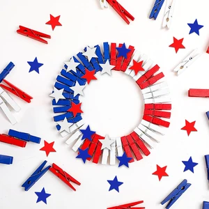 300 Pcs Mini Wood Clothespins Stars Craft, Red, White and Blue | 150 Wooden Clips 1.4 Inch, 150 Vibrant Stars, Party Photo Display, Baby Shower Decorations, Scrapbooking, Craft Projects 300 Pcs Mini Wood Clothespins Stars Craft, Red, White and Blue | 150 Wooden Clips 1.4 Inch, 150 Vibrant Stars, Party Photo Display, Baby Shower Decorations, Scrapbooking, Craft Projects