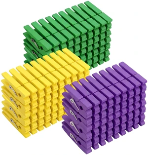 Colored Clothes Pins 2.9" Wooden Clothespin Clothesline Clips for Crafts Photos Pegs Pictures Decoration Clip, Hanging Clothes, DIY Wreath(Yellow, Green, Purple,120 Pcs) Colored Clothes Pins 2.9" Wooden Clothespin Clothesline Clips for Crafts Photos Pegs Pictures Decoration Clip, Hanging Clothes, DIY Wreath(Yellow, Green, Purple,120 Pcs)