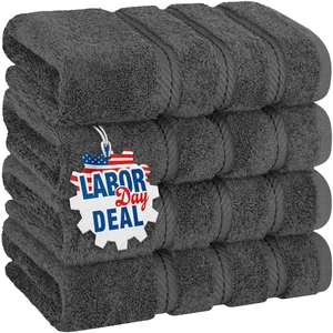 100% Cotton Luxury Turkish Towels, 4 PC Hand Towel Set | Soft Absorbent Quick Dry OEKO Tex Standard 100 Certificated Durable Machine Washable Premium Hotel Quality 100% Cotton Luxury Turkish Towels, 4 PC Hand Towel Set | Soft Absorbent Quick Dry OEKO Tex Standard 100 Certificated Durable Machine Washable Premium Hotel Quality