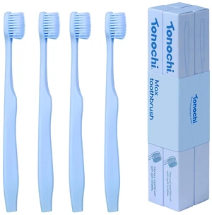 Extra Soft Bristle Toothbrushes for Adults, 4-Pack, Blue | Gentle on sensitive gums, ultra-soft tapered bristles, reaches back molars, non-slip grip, individually wrapped, BPA-Free Extra Soft Bristle Toothbrushes for Adults, 4-Pack, Blue | Gentle on sensitive gums, ultra-soft tapered bristles, reaches back molars, non-slip grip, individually wrapped, BPA-Free