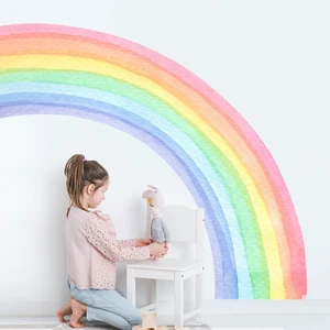 55"x63" Large Rainbow Wall Stickers, Mural Watercolor Half Rainbow Wall Decals Peel and Stick Vinyl Wall Art Decor for Girls Bedroom Kids Nursery Living Room Playroom Toddler 55"x63" Large Rainbow Wall Stickers, Mural Watercolor Half Rainbow Wall Decals Peel and Stick Vinyl Wall Art Decor for Girls Bedroom Kids Nursery Living Room Playroom Toddler