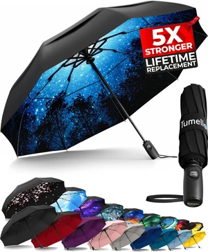 Strongest Windproof Travel Umbrella (Compact, Superior & Beautiful) | Small Strong but Light Portable and Automatic Folding Rain Umbrella, Durable Premium Grip, Fits Car and Backpack Strongest Windproof Travel Umbrella (Compact, Superior & Beautiful) | Small Strong but Light Portable and Automatic Folding Rain Umbrella, Durable Premium Grip, Fits Car and Backpack