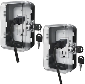 Child Proof Outlet Lock Box with 2 Durable Keys - Heavy Duty Safety Cover for Baby Proofing, Tool-Free Installation, More Space for Large Plugs Universal Fit Socket Protector (2 Pack, Black) Child Proof Outlet Lock Box with 2 Durable Keys - Heavy Duty Safety Cover for Baby Proofing, Tool-Free Installation, More Space for Large Plugs Universal Fit Socket Protector (2 Pack, Black)
