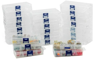 25-Pack Small Plastic Storage Box Case Container with 8 Grid Dividers 2.45" x 5.2" x .97" for Beads, Tackle Box, Fishing Hooks, Bobs, Buttons, Jewelry Grid Size: 1.25" x 1.2" Party Favors 25-Pack Small Plastic Storage Box Case Container with 8 Grid Dividers 2.45" x 5.2" x .97" for Beads, Tackle Box, Fishing Hooks, Bobs, Buttons, Jewelry Grid Size: 1.25" x 1.2" Party Favors